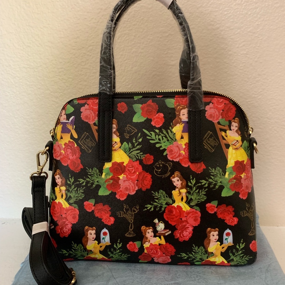NWT LOUNGEFLY DISNEY purse BEAUTY & THE BEAST 🥀 - Picture 6 of 8